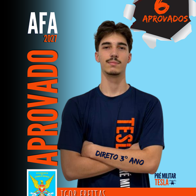 Igor Freitas — Aprovado direto para o 3º ano na AFA